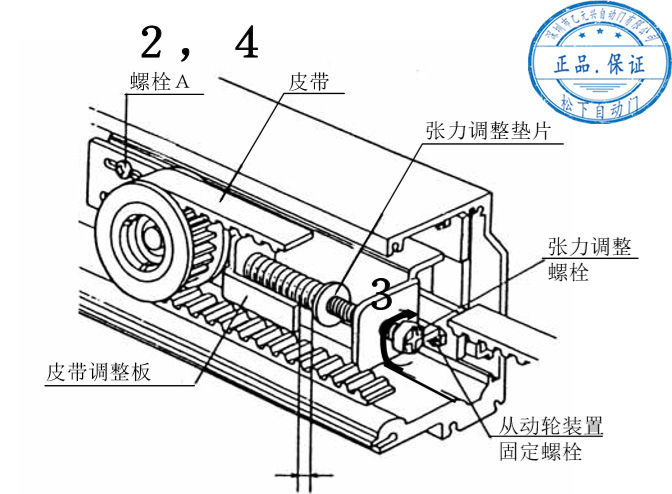 风暴娱乐自动门皮带张力调整